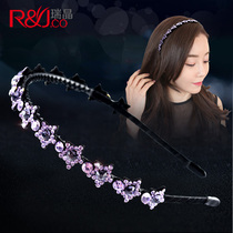 Tooth hair hoop female rhinestone Korean simple non-slip thin side headband adult hair card headgear 2019 new hair accessories