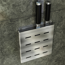 Wall-mounted 304 stainless steel non-perforated knife holder kitchen holder tool holder knife holder kitchen rack supplies
