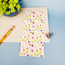 Words and letters creative hipster floral series on open vertical envelopes each 5 incoming greeting card letters
