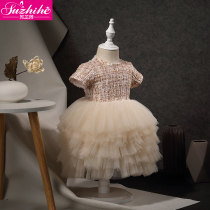 baby baby princess dress mesh dress cake dress short sleeve girl autumn dress tutu dress