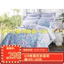 Gold Yishijia four-piece summer small fresh cotton pure cotton simple skin-friendly Nordic light luxury wind bedding
