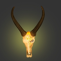 Resin lucky deer cow sheep skull wall hanging wall hanging living room animal head wall decoration shop retro wall decoration