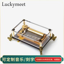 50 Tone Music Box Customizable Music Crystal Music Box for Men Business Boy Boyfriend Birthday Gift