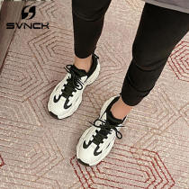 SVNCK Women's Shoes Sports Leisure Increase in Torre Shoes Women's 2021 Joker White Foot Ins Tide Explosions