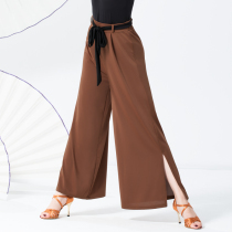 Dance practice clothes female modern dance wide leg pants Latin dance pants new modern dance pants loose split