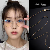 iu Tongan glasses chain hanging neck woman South Koreas new retro mask chain ink mirror chain not falling out of color glasses hanging chain tide