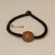 Men's new peach basket women's national style peace bracelet black diamond knot peach kernel natural hand polished smooth