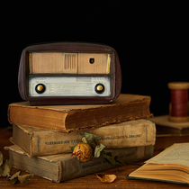 American retro antique resin radio Industrial style Old desktop ornaments Home decorations Photography props