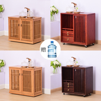 Bamboo coffee table Tea cabinet Solid wood Chinese multi-function tea cabinet Mobile tea table Tea table automatic water table side cabinet