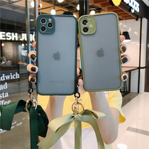 Apple 11 mobile phone shell all-inclusive camera Apple 8plus new lanyard iPhone7plus transparent matte Apple 11Promax liquid feel iPhoneXS