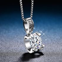 mo sang shi pendant PT950 platinum propose marriage pendant D color 1 karat diamond necklace to send his girlfriend
