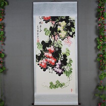 Hot sale of new products Chinese framed calligraphy and painting Celebrity Calligraphy Hung Painting New Landscape Countryside Foyer Decoration Grape II