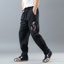 2021 New Mens Leisure Pants in autumn China National Wind Mens Pastry mz