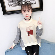 Girls  autumn long-sleeved T-shirt bottoming shirt 2021 new Western style loose middle and large childrens tops spring and autumn childrens tops