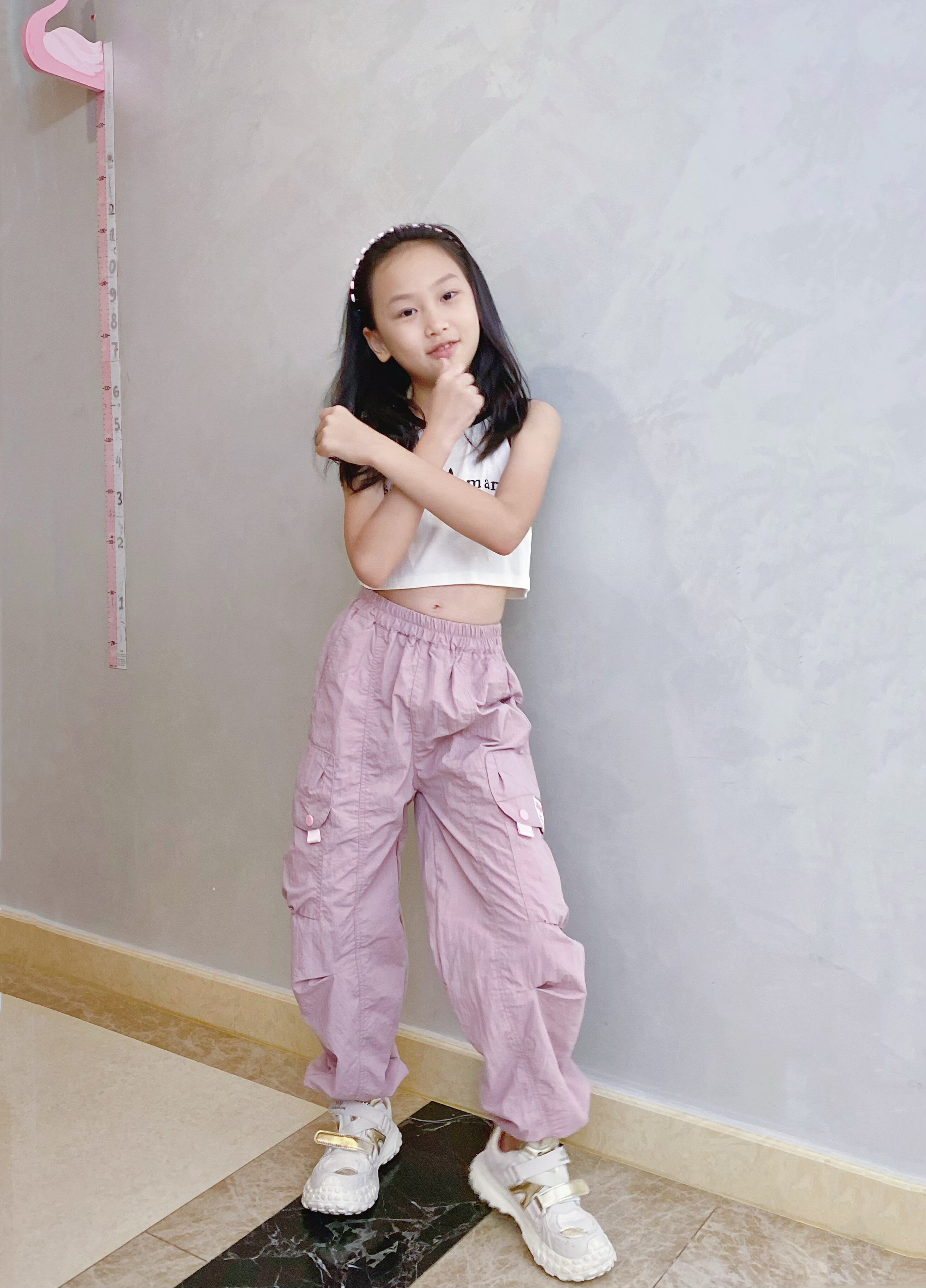 女童裤子春装2025新款洋气童装女孩长裤春秋休闲运动裤儿童工装裤