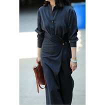 Painted by the landscape Buddha State Leisure asymmetric wide-leg pants culottes design sense of personality free summer