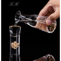 KM Jinshan Bottom liquor Cup Wine Sub suit Creative mouthpiece Small wine glass Home Unleaded crystal Bullet cup with cup