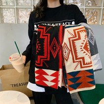 Cashmere scarf womens winter ins tide Joker Korean version of New thick warm wool bib cover for gift High-Grade c