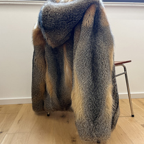 JANKOLN Rarely imported Canadian gray fox fur fur coat male fur fur integrated coat original ecology