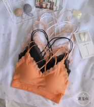 Hui Chi Xin 8039 seamless one-piece lingerie female trowel with new beauty back to gather bra lace side wrap chest