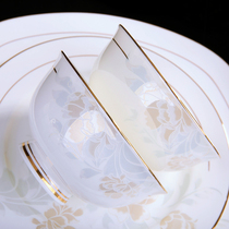 Jinqiutang Jingdezhen Bone China tableware set Household Chinese bowl set European ceramic dish set
