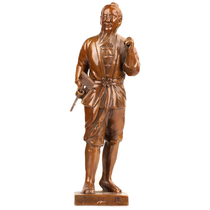 Juyuan Pavilion Bronze Luban statue decoration Carpenter Ancestor Luban Station Statue Bronze statue Character Feng Shui Bronze award decoration