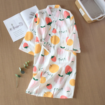 Lunar Subsuit Pure Cotton Cardiovert Pregnant pregnant woman Sleeping Dress Spring Autumn Postnatal Maternal Breastfeeding Spring Summer Thin-fed Milk Clothes Woman Pyjamas