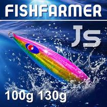 FISHFARMER Sea Fishing Iron Plate Bait Slow Rocking Boat Fishing Bait Road Subfalse Bait JS Series 100g 130g