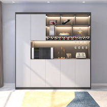 Home Living Room Wine Cabinet Modern Minimalist Shoe Cabinet Integrated By Wall Dining Side Cabinet Overall Light And Luxurious Custom High-Style Glass Cabinet