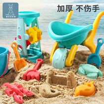 Childrens beach toy large childrens shovel and barrel digging sand toolbaby beach sand kit