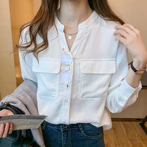 Loose 100 hitch shirt woman 2022 spring dress new foreign air design sensation small crowdsourced snow-shirt casual blouses