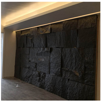 New cultural fossil White Black gray cultural brick antique living room indoor TV tile background wall exterior wall brick stone
