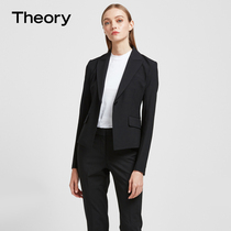 Good Wool] Theory Womens single grain buckle wool blend classic business suit H0101112