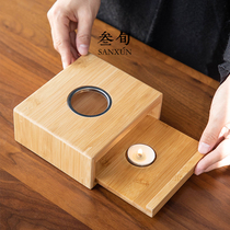 Thirty-year bamboo warm tea ware Japanese thermostatic cooking tea stove glass teapot heating base candle insulation tea warmer