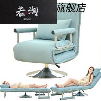 Office single person sofa multifunctional escort bed sitting and sleeping multi-purpose recliner rotating computer chair lazy sofa foldable