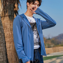 simboo walking outdoor sunscreen men thin breathable Ice Silk sunscreen shirt UPF50 riding coat women