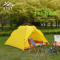 LTVT beach seaside tent outdoor 3-4 people automatic thickening rainproof field camping tent set 2 more people