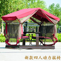 Outdoor autumn thousands of people Power rocking chair Courtyard Garden Garden Vine-style Cradle Chair Outdoor Iron Art Swing Basket Sleeping Chair