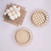 ins mini flower type hollow storage basket photo props sexual cold jewelry shooting mat girl heart bamboo cup holder