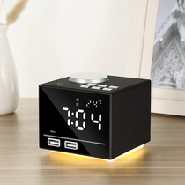 Online Red Speaker Cute Cartoon Mute Bedhead Luminous small sound box smart alarm clock students use Bluetooth sound