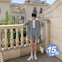 JHXC suit suit female temperament 2020 Summer new Korean loose suit jacket shorts two-piece set