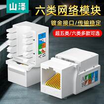 Yamazawa (SAMZHE)Super Five-Category Network Module CAT5e Network Line Socket Floor Module RJ45 Crystal Head Motherline Connect Head WAN-04