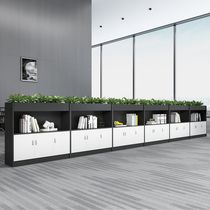 Office cabinet partition flower slot frame information storage cabinet white floor type office cabinet short cabinet storage lockers