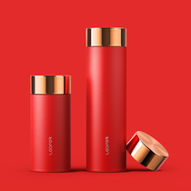 Redf (ROSE ROSE) series pure titanium thermos female portable 18K gold-plated cup gift for girls