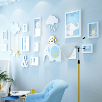 Childrens room wall decoration pendant three-dimensional creative Nordic modern bedroom room wall wall hanging photo wall