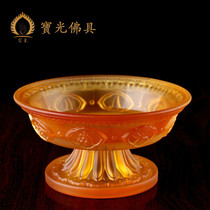 Yuantong Buddha with colored glaze eight auspicious Buddha fruit plate lotus fruit plate