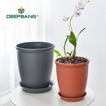 Orchid Flower Pot large caliber High basin breathable Venetric Lan flower pot Anti-ceramic flower pot Butterfly Special basin tray