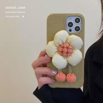 Sonun suede three-dimensional flowers for Apple 13 phone case 12promax women iphone11 anti-drop xs full edging 2021 New xr silicone 8Plus