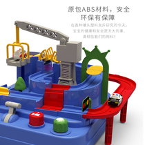 Rescue car adventure Rail car small train parking girl boy Child educational toys