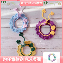 Hand-woven cat bow collar lace Photo cute decoration dog collar large and small dog wool diy